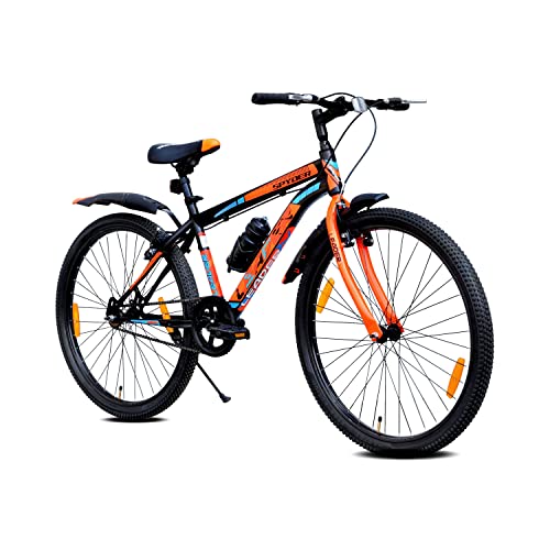 Leader Spyder 27.5T MTB Cycle/Bike Single Speed with Complete Accessories for Men – Matt Black/Orange Ideal for 15+ Years | Frame: 19 Inches | Best Bicycle in India